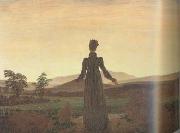 Caspar David Friedrich Woman Before the Setting Sun (mk10) USA oil painting artist
